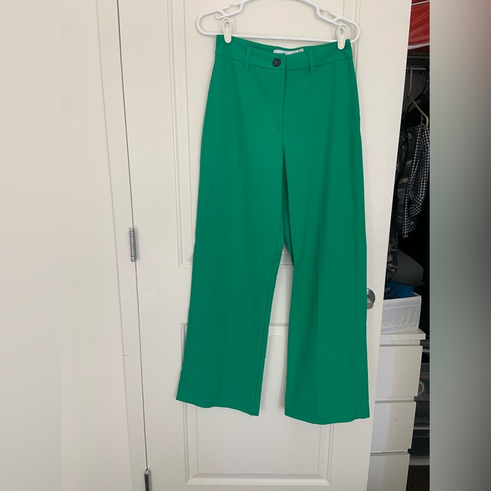 Green suit pants
